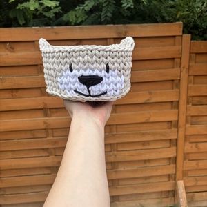 Horgolt maci tároló, DIY (Csináld magad), Szabásminta, útmutató, Horgolási minta, Horgolás, MESKA
