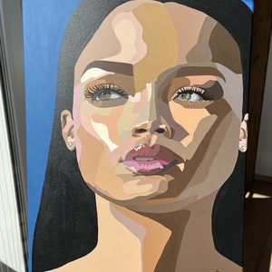 Rihanna - Festmény - művészet - festmény - akril - Meska.hu