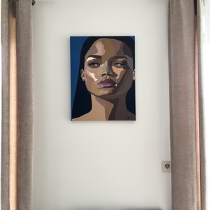 Rihanna - Festmény - művészet - festmény - akril - Meska.hu