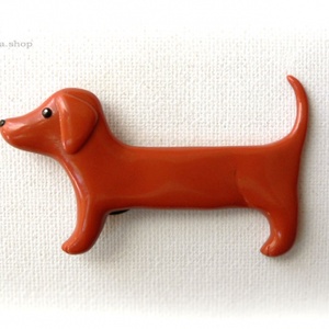 Tacskó, avagy Kifli a kajla kutya - hűtőmágnes  -  - Meska.hu