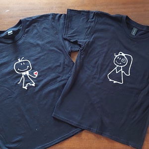 Hímzett páros póló gyerekeknek, Ruha & Divat, Gyerekruha, Póló, Hímzés, MESKA