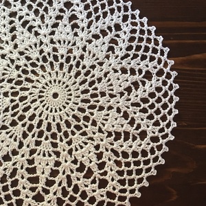 Horgolt fehér terítő -  - Meska.hu