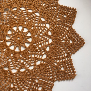 Horgolt fahéj színű terítő -  - Meska.hu