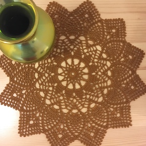 Horgolt fahéj színű terítő -  - Meska.hu