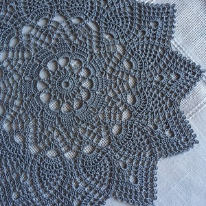 Horgolt ezüst terítő - Meska.hu