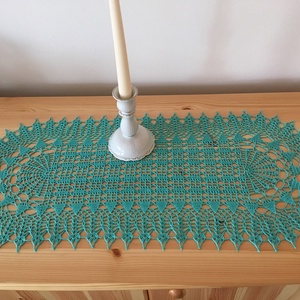 Türkiz horgolt terítő -  - Meska.hu
