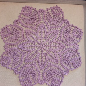 Horgolt vilgos lila terítő - otthon & életmód - Meska.hu