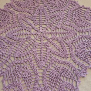 Horgolt vilgos lila terítő - otthon & életmód - Meska.hu