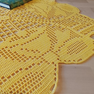 Horgolt harangos kar�csonyi terítő - otthon & életmód - lakástextil - abrosz, terítő - díszterítő polcra, komódra - Meska.hu