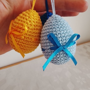 Horgolt toj�skészlet - ünnepi díszek, dekorációk - húsvéti díszek és dekorációk - húsvéti tojásfadíszek - Meska.hu