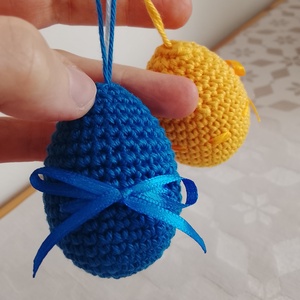 Horgolt toj�skészlet - ünnepi díszek, dekorációk - húsvéti díszek és dekorációk - húsvéti tojásfadíszek - Meska.hu