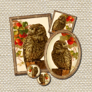 Kuvik - nyomtatható decoupage képek  - kellékek & szerszámok - papír - dekorációs papír - Meska.hu