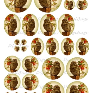 Kuvik - nyomtatható decoupage képek  - kellékek & szerszámok - papír - dekorációs papír - Meska.hu