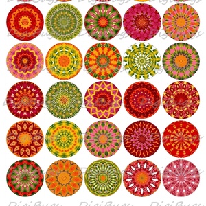 Mandala-mánia - digitális képek ékszerkészítéshez  - kellékek & szerszámok - gyöngyfűzés kellékek - Meska.hu