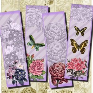 Romantikus könyvjelzők - nyomtatható képkollázs  - kellékek & szerszámok - Meska.hu