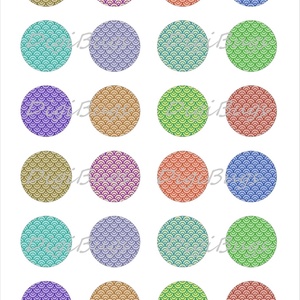 Pöttyös körök - Papír alap ékszerkészítéshez  - kellékek & szerszámok - gyöngyfűzés kellékek - üveglencse - Meska.hu