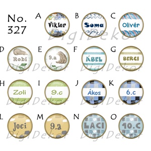 Névre szóló kulcstartó kétoldalas medállal, ajándék fiúknak férfiaknak, iskolás fiú, neves ajándék, személyes kulcstartó -  - Meska.hu