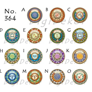 Horoszkópos nyaklánc, csillagjegyes medál, mandala, asztrológia, zodiákus jegyek, minden jegyre - ékszer - nyaklánc - medálos nyaklánc - Meska.hu