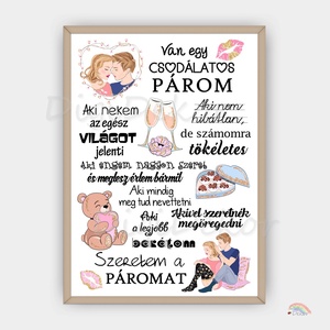 Van egy csodálatos párom, print vagy táblakép pároknak, Valentin napi ajándék, falikép évfordulóra , születésnapra, Otthon & Életmód, Dekoráció, Fali és függő dekoráció, Falra akasztható dekor, Fotó, grafika, rajz, illusztráció, MESKA