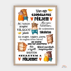 Van egy csodálatos férjem, print vagy táblakép pároknak, Valentin napi ajándék, falikép évfordulóra , születésnapra, Otthon & Életmód, Dekoráció, Fali és függő dekoráció, Falra akasztható dekor, Fotó, grafika, rajz, illusztráció, MESKA
