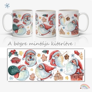 Mikulás bögre, télapó bögre gyerekeknek. Aranyos ajándék bögre karácsonyra, mikulásra.  - karácsony - mikulás - mikulás ajándékok - Meska.hu