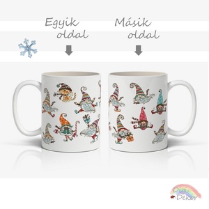 Vidám téli manócskák. Aranyos karácsonyi bögre gyerekeknek.  - otthon & életmód - konyhafelszerelés, tálalás - tálalás - bögre & csésze - Meska.hu