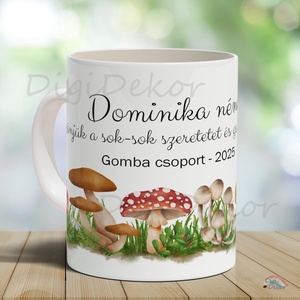 Búcsúajándék óvónőnek. Gombás bögre bölcsődei, óvodai ballagásra. Óvó néninek, dadusnak., Otthon & Életmód, Konyhafelszerelés, tálalás, Tálalás, Bögre & Csésze, Fotó, grafika, rajz, illusztráció, Kerámia, MESKA