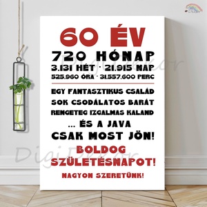 Születésnapi tábla fekete-piros betűkkel.  - otthon & életmód - dekoráció - kép & falikép - táblakép - Meska.hu