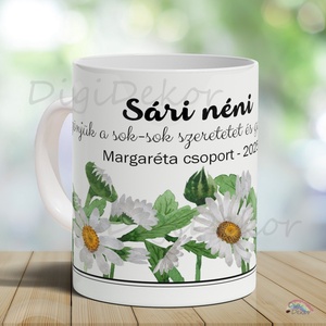 Margarétás bögre ballagásra. Egyedi feliratos búcsúajándék., Otthon & Életmód, Konyhafelszerelés, tálalás, Tálalás, Bögre & Csésze, Fotó, grafika, rajz, illusztráció, Kerámia, MESKA