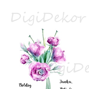 Egyedi ajándék a gyerekek, unokák tenyérlenyomatával. Anyák napi falikép.  - otthon & életmód - dekoráció - kép & falikép - poszter - Meska.hu