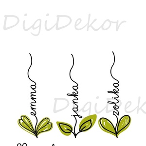 Tenyérlenyomatos ajándék anyának, mamának. 3 gyerekhez. Névre szóló virágok. DIY ajándék. - otthon & életmód - dekoráció - kép & falikép - poszter - Meska.hu