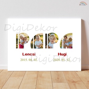Egyedi táblakép Papának. Unokás ajándék. , Otthon & Életmód, Dekoráció, Kép & Falikép, Táblakép, Fotó, grafika, rajz, illusztráció, MESKA