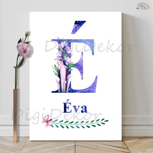 Névre szóló falikép, monogramos ajándék. , Otthon & Életmód, Dekoráció, Fali és függő dekoráció, Falra akasztható dekor, Fotó, grafika, rajz, illusztráció, MESKA