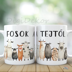 Ajándék bögre laktózérzékenyeknek. Vicces Fosok a tejtől bögre. , Otthon & Életmód, Konyhafelszerelés, tálalás, Tálalás, Bögre & Csésze, Fotó, grafika, rajz, illusztráció, Kerámia, MESKA