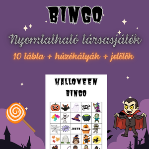 Halloween Bingó, Játék & Sport, Táblajáték és Kártyajáték, Társasjátékok, Fotó, grafika, rajz, illusztráció, MESKA