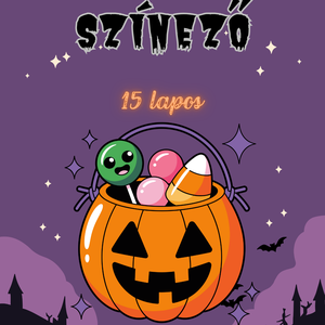 Halloween Színező - 15 lapos nyomtatható PDF - Meska.hu