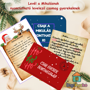 Levél a Mikulásnak  nyomtatható levelező csomag gyerekeknek (személyre szabható) - Meska.hu