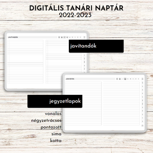 Digitális tanári napló, 2022-2023-mas tanév - otthon & életmód - papír, írószer - naptár & tervező - Meska.hu