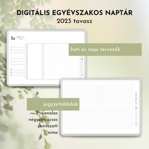 Egyévszakos digitális naptár, 2023 tavasz - otthon & életmód - papír, írószer - naptár & tervező - Meska.hu