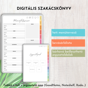 Digitális szakácskönyv - otthon & életmód - konyhafelszerelés, tálalás - sütés, főzés - receptfüzet - Meska.hu