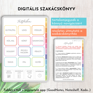 Digitális szakácskönyv - otthon & életmód - konyhafelszerelés, tálalás - sütés, főzés - receptfüzet - Meska.hu