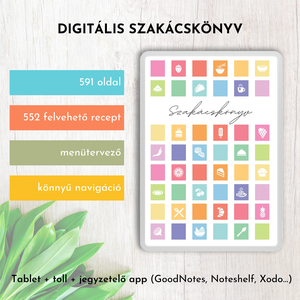 Digitális szakácskönyv, Otthon & Lakás, Konyhafelszerelés, tálalás, Sütés, főzés, Receptfüzet, Fotó, grafika, rajz, illusztráció, Meska