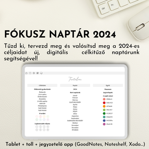 2024-es céltervező napló és naptár, Otthon & Lakás, Papír írószer, Jegyzetfüzet & Napló, Fotó, grafika, rajz, illusztráció, MESKA