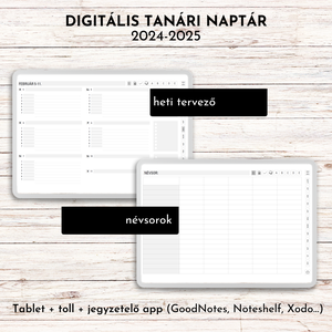 Digitális tanári naptár a 2024-2025-ös tanévre - otthon & életmód - papír, írószer - naptár & tervező - Meska.hu