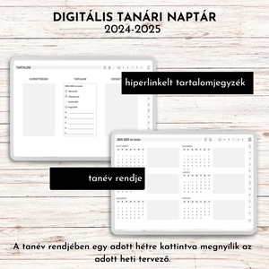 Digitális tanári naptár a 2024-2025-ös tanévre - otthon & életmód - papír, írószer - naptár & tervező - Meska.hu