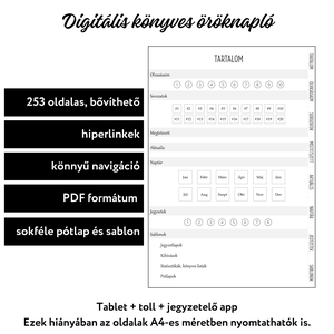 Digitális könyves napló - otthon & életmód - papír, írószer - jegyzetfüzet & napló - Meska.hu