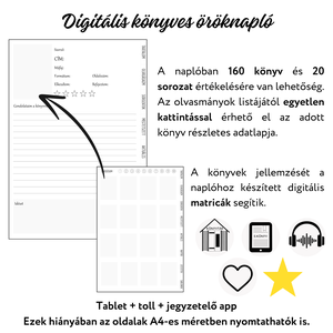 Digitális könyves napló - otthon & életmód - papír, írószer - jegyzetfüzet & napló - Meska.hu