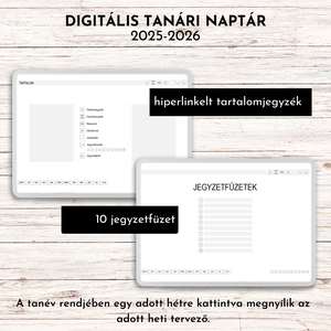 Digitális tanári naptár a 2025-2026-os tanévre - otthon & életmód - papír, írószer - naptár & tervező - Meska.hu