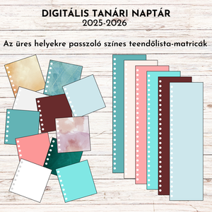 Digitális tanári naptár a 2025-2026-os tanévre - otthon & életmód - papír, írószer - naptár & tervező - Meska.hu