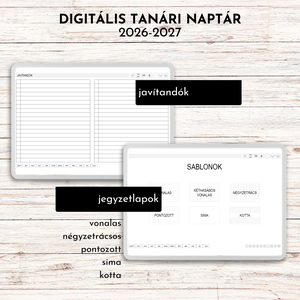 Digitális tanári naptár a 2026-2027-es tanévre - otthon & életmód - papír, írószer - naptár & tervező - Meska.hu